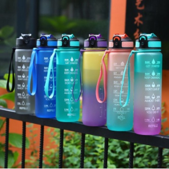 [ OBJ ] Botol Minum Gradasi Plus Botol Minum 1000ml