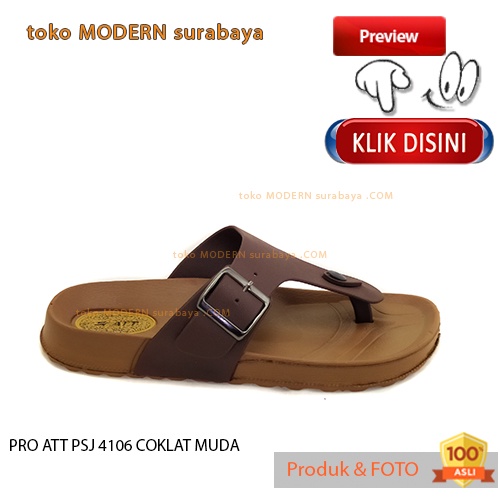 PRO ATT PSJ 4106 COKLAT MUDA sandal pria casual sandal jepit karet