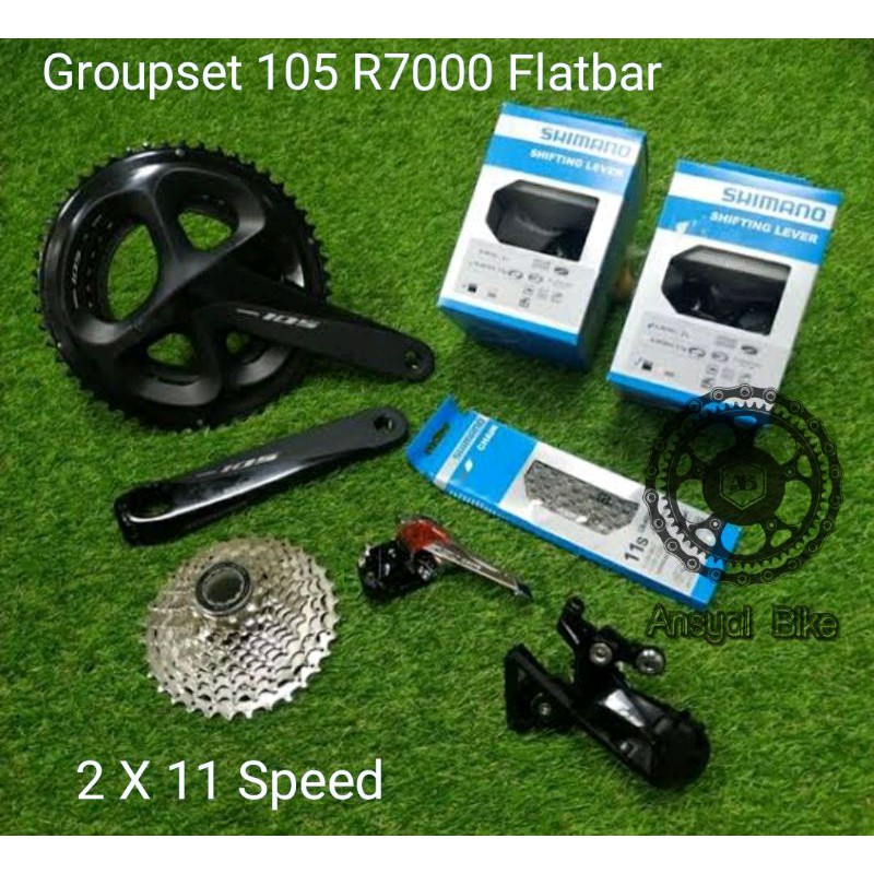 Groupset 105 R7000 Flatbar 2x11 speed Grupset shimano 105