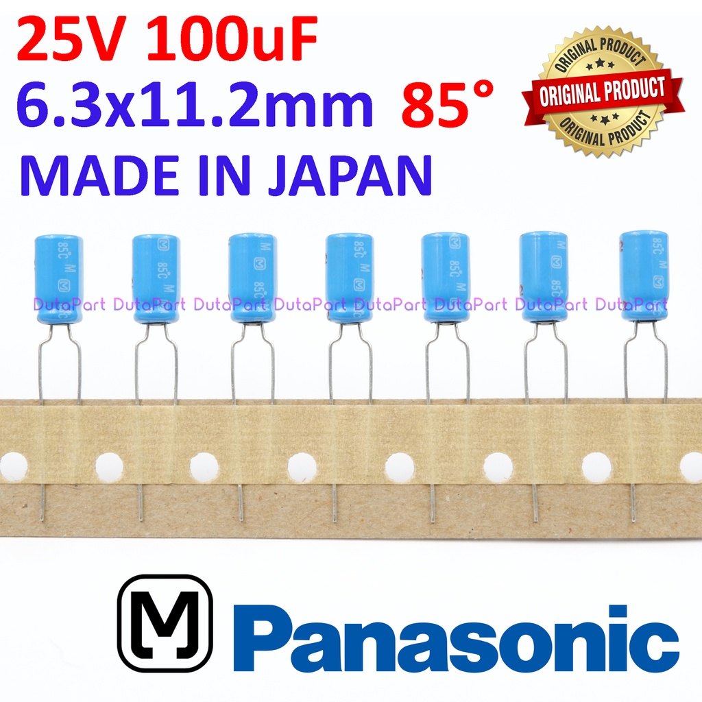 25V 100uF ORIGINAL PANASONIC Blue Series Kapasitor Capasitor Elko Elco