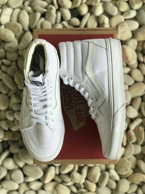 OBRAL VANS PREMIUM SK8 HIGH FULL WHITE WAFFLE DT