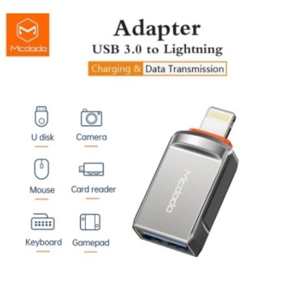 MCDODO OTG Adapter  Untuk for iPhone Lightning to USB A 3.0 iPhone 7 8 X 11 12 13