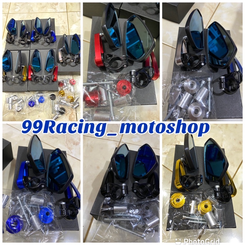 SPION BAR END OVAL MOTOR NMAX AEROX LEXI PCX SCOPY VARIO MIO KACA BIRU