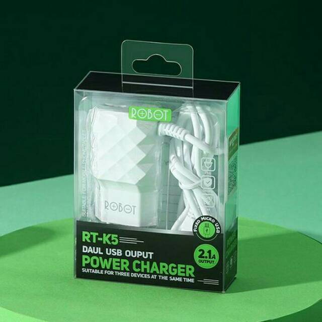 ROBOT RT-K5 Adaptor charger 3 Output charger 2.1 A Original