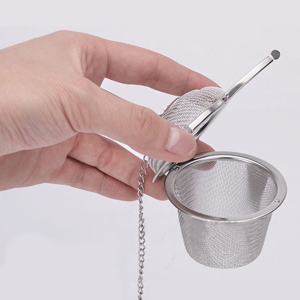 1PC Stainless Steel Seasoning Ball Tea Strainer / Fine Mesh and Uniform Taste Solid Spice Residue Filter Ball Bag / Kitchen Tools