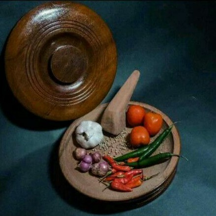 Cobek kayu Ulin asli kalimantan