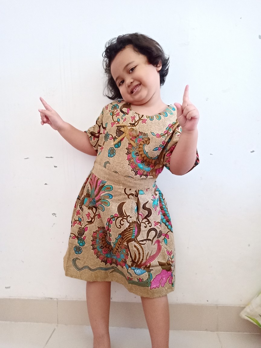 Dress Batik Anak Sogan Manggar Kids Fashion Bayi Anak Cewek Perempuan