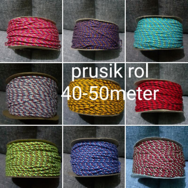 Tali gelang Tali prusik rol prusik roll 2mm termurah motif baru Strap Masker Kalung