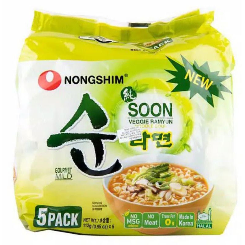 

SOON VEGGIE RAMYUN . HALAL. 5 pcs.