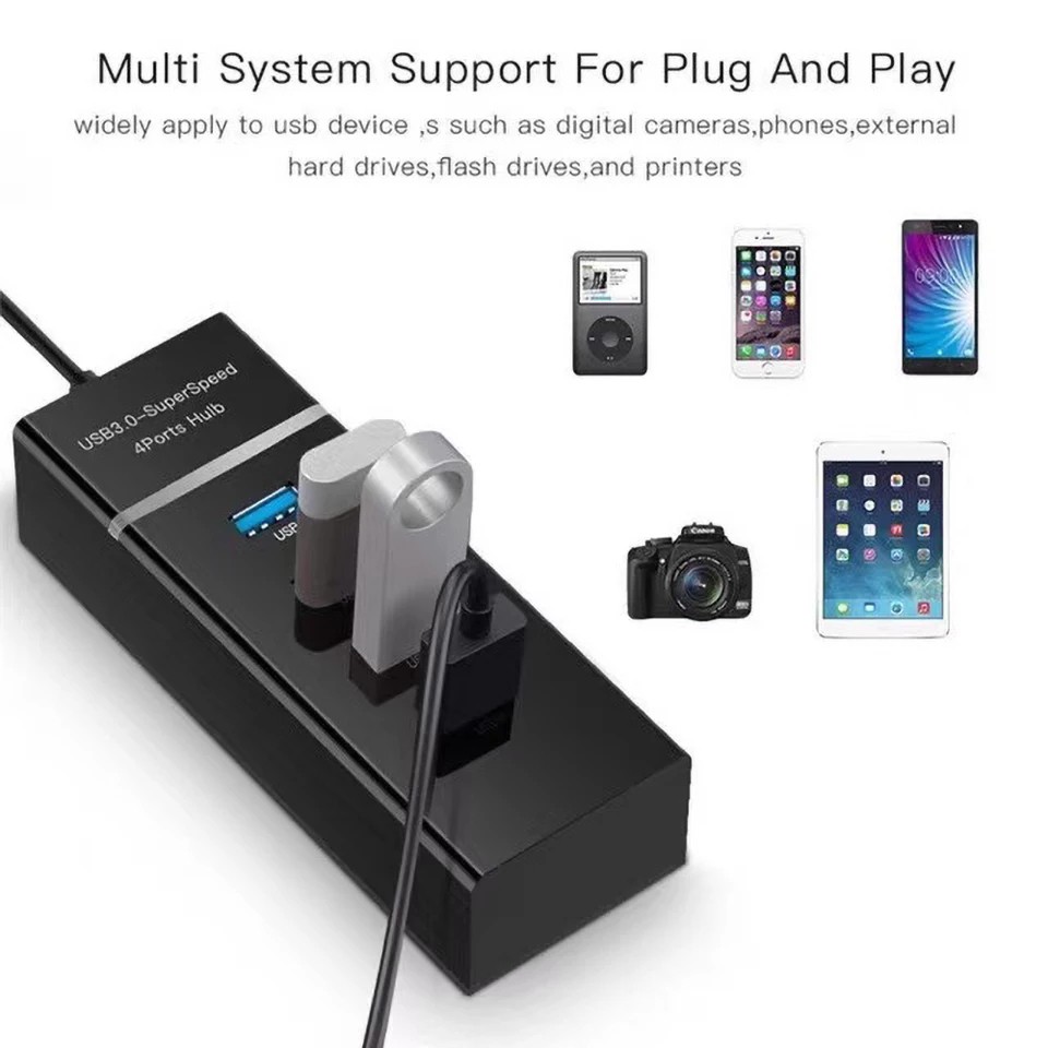 4 Ports USB 3.0 HUB Adapter High Speed 5Gbps USB HUB 303 PC Notebook Komputer Computer-4