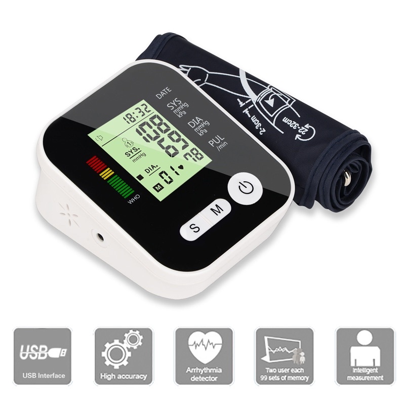 TaffOmicron Pengukur Tekanan Darah Tensi Electronic Blood Pressure Monitor with Voice - RAK-283 - White