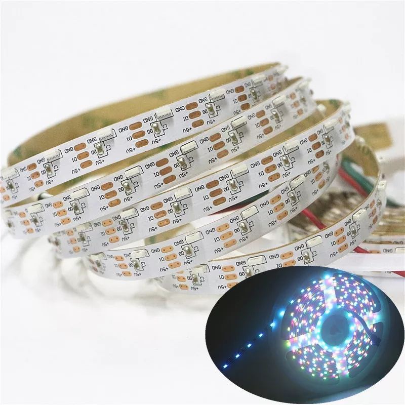 [Per Mata] LED strip RGB 5v WS2812B side view (nyala samping)