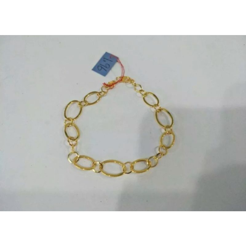 Gelang tangan motif jangkar berlapis emas 24k sangat elegan