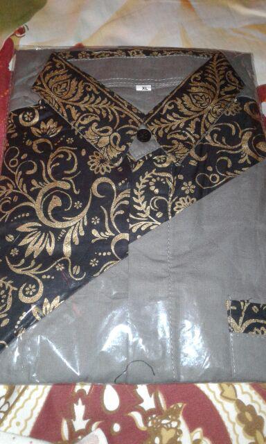 Atasan Batik Pria Syubanul Muslimin Guz Azmi Sogan Padi Kenongo Risna Batik Hrb026 Notoarto M L Xl