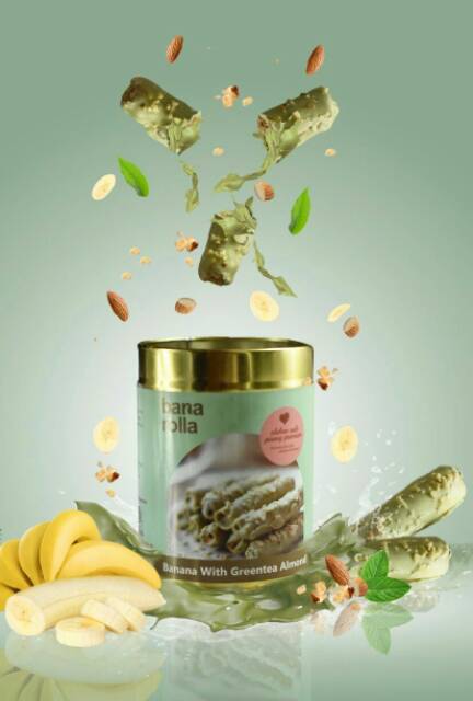 

Banana with Choco nuts, choco milky oreo, double choco, greentea almond, dalam kemasan kaleng