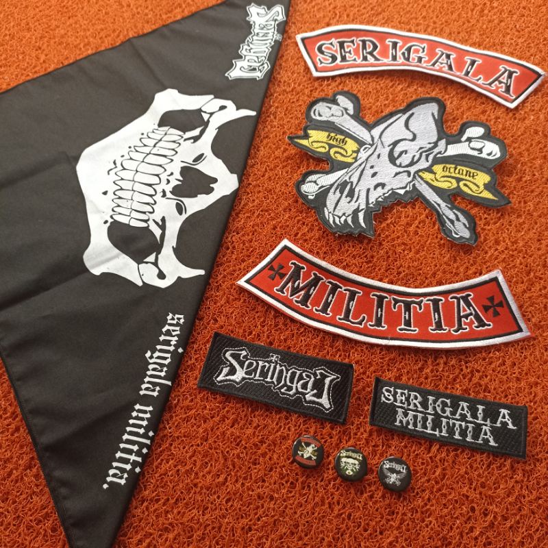 BACKPATCH BORDIR SRIGALA MILITIA SATU SET SUPER MURAH BEST QUALITY