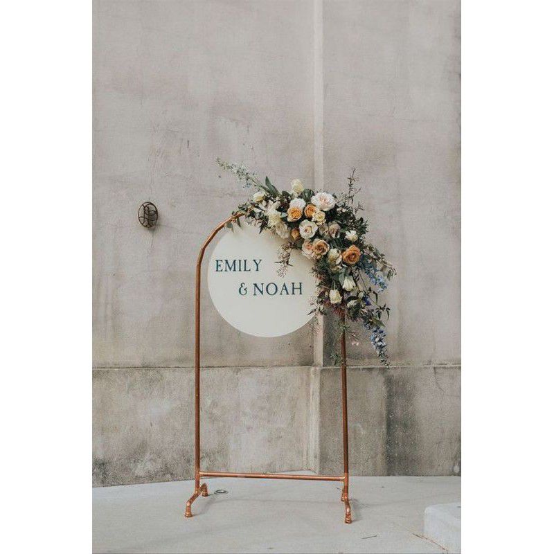 standing welcome sign wedding