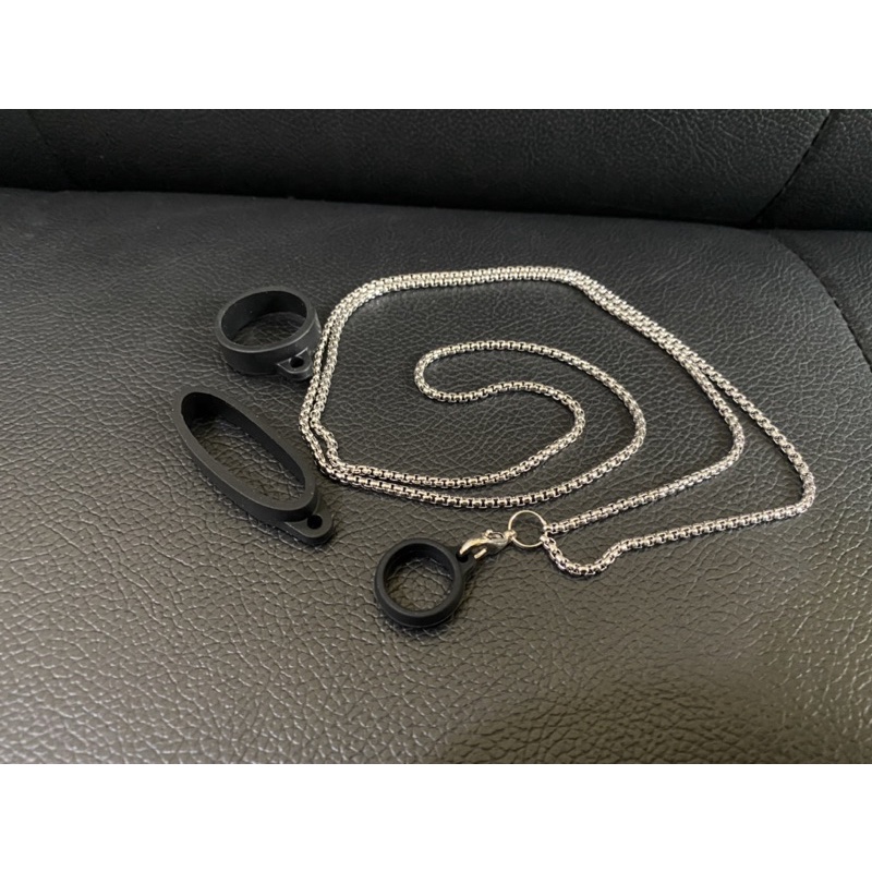 GANTUNGAN TALI LANYARD STAINLESS STEEL PLUS 3 KARET RING VAPE LANYARD