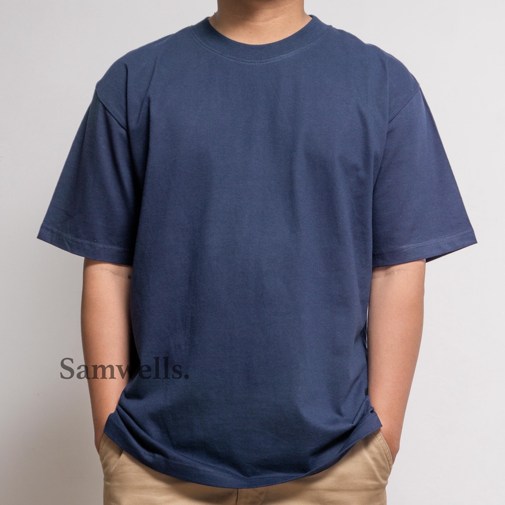 Jual Kaos Oversize Kaos Polos Oversize T Shirt Polos Oversize Oversized Premium Navy Blue