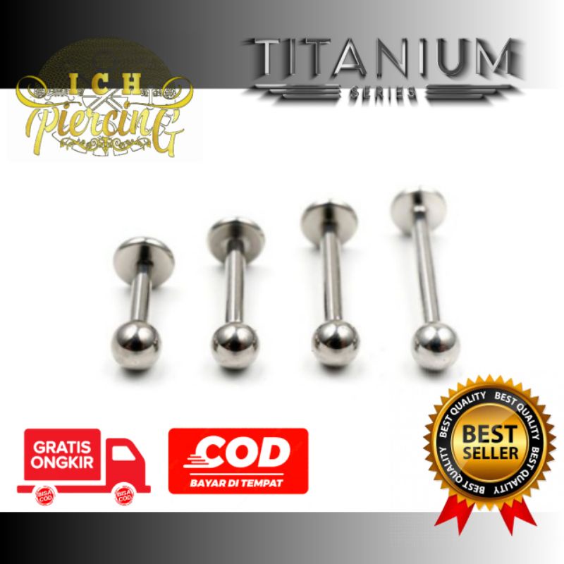 Anting Stud Titanium Model bulat / Anting halus / Anting Bibir / Anting