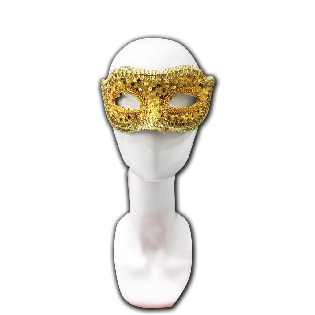 Topeng Pesta / Masquerade Motif Manik Gold