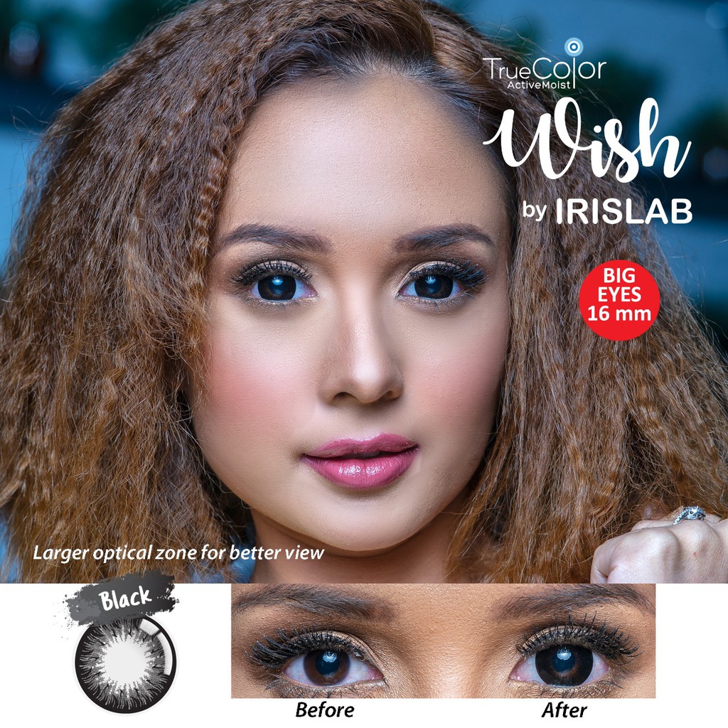 SOFTLENS TRUE COLOR WISH NORMAL BIG EYES 16mm GRATIS TEMPAT SOFLEN