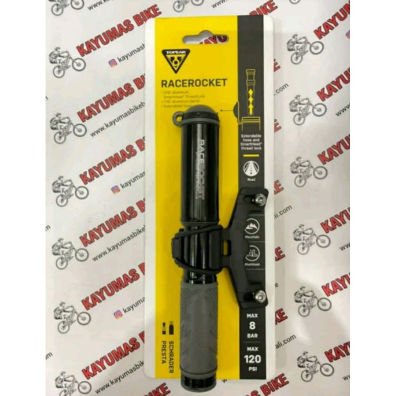 MINI PUMP TOPEAK RACE ROCKET 120psi MTB & ROAD USE