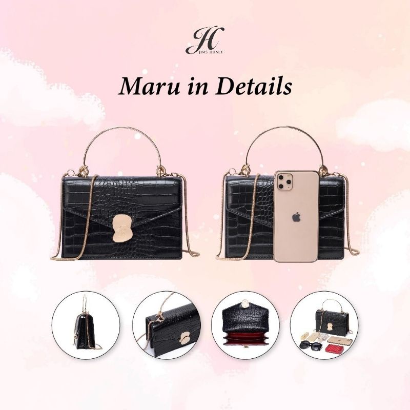 MARU BAG JIMS HONEY MARIE ORI TAS SELEMPANG WANITA IMPOR FASHION CEWEK KOREA SLING HANDBAG MURAH EASY OPEN