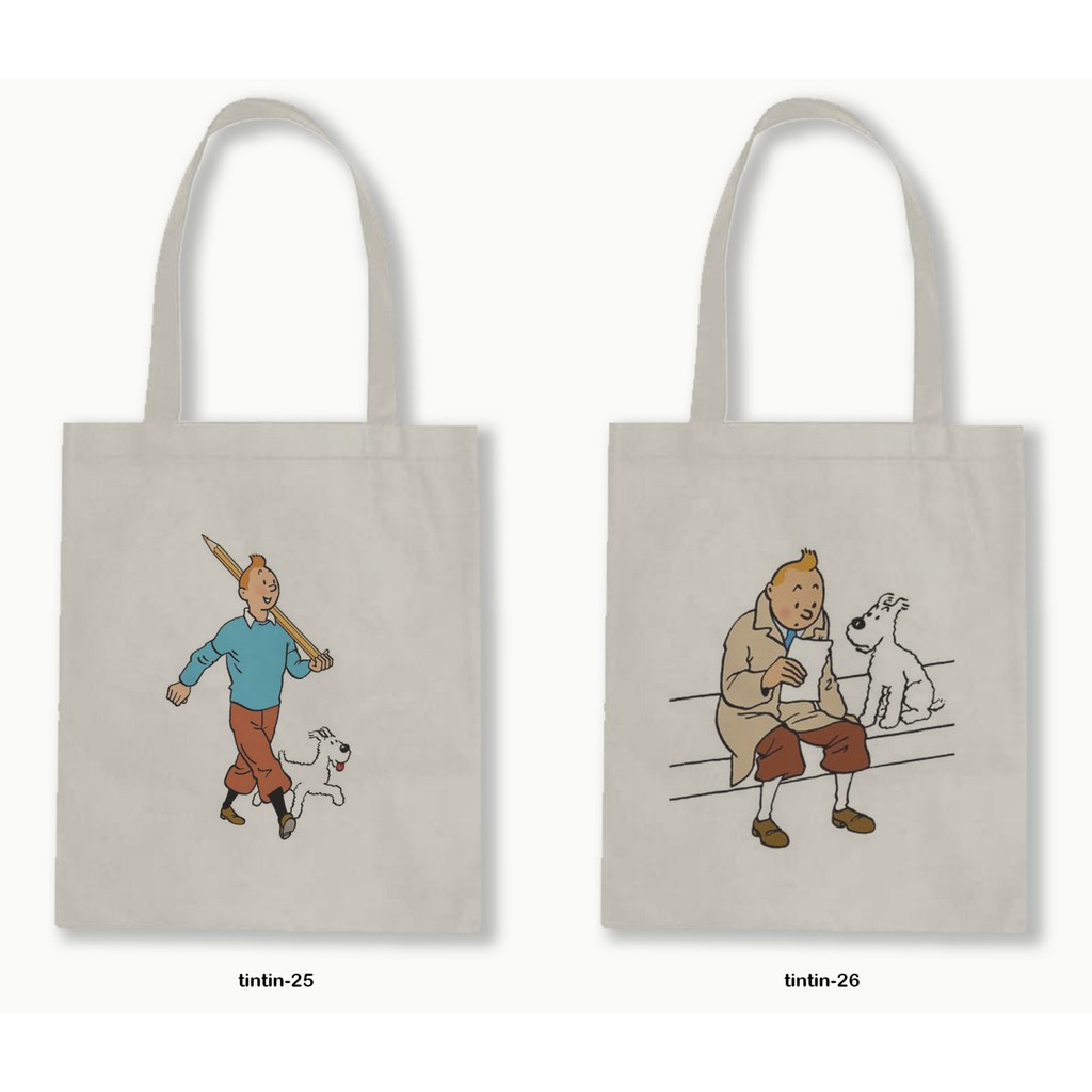 TOTE BAG BLACU 30X40 - TINTIN series.03