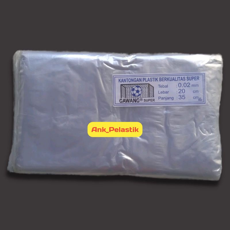 Plastik PP Bening 02mm×20cm×35cm Plastik Packing Kantong Plastik Cap  Gawang Kantong Plastik Bening 
