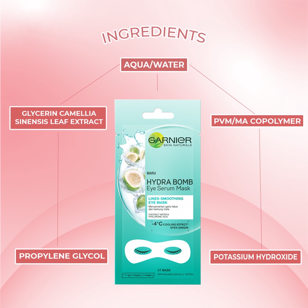 Skinhouseid Garnier Eye Mask Hydra Bomb Serum Masker Perawatan Kecantikan Mata Kualitas Premium