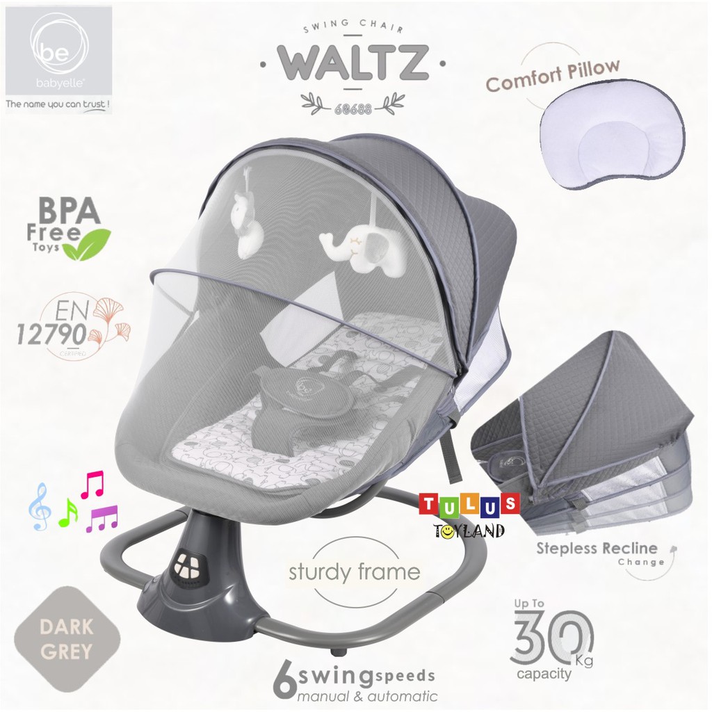 Babyelle Waltz Ayunan Bayi Otomatis 2in1 Baby Elle Chair Swing Kursi Bouncer Rocker Anak 2 in 1