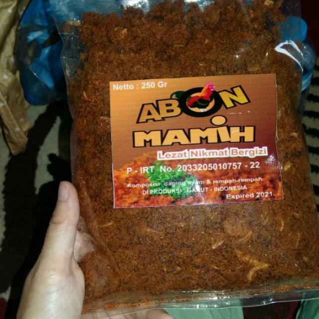 

Abon mamih dibuat dari daging ayam asli