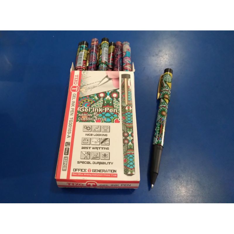 Bolpoint Gel Tizo 1.0mm Batik TG 30103-A