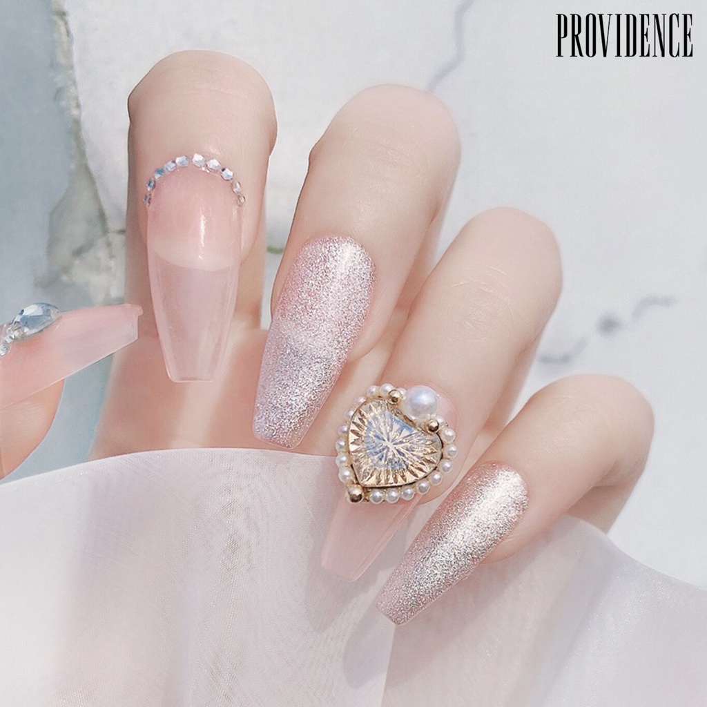 Providence Nail Rhinestone Heart-Shape DIY Alloy Flat Back All-match Nail Decoration Ornament for Beauty