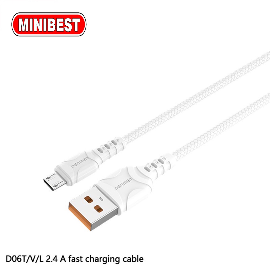 [MB] Kabel Data USB 2.4 D06V Cable with Male to USB Lightning, USB Data and Charger to USB Male