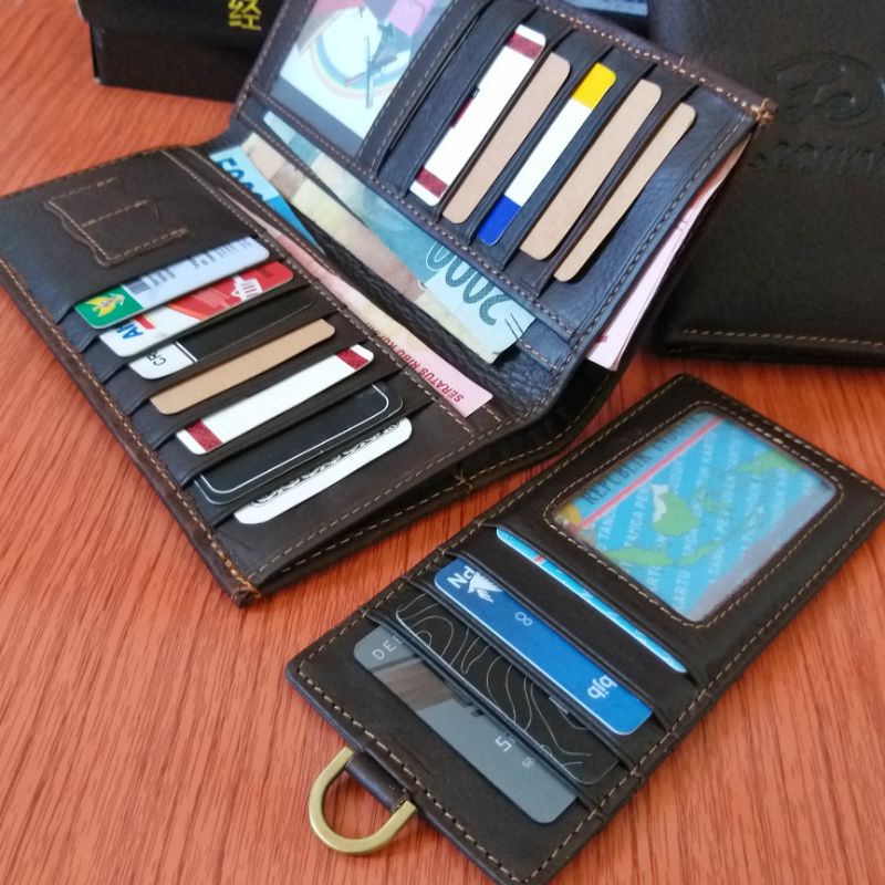 Dompet Panjang Kulit Dompet Kartu Cabut Pria Wanita