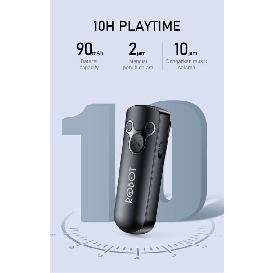 C_   Audio Receiver Robot RS10 Small &amp; Portable HD Sound Qualiity With Bluetooth