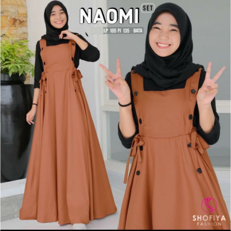 Gamis Remaja Korean Style/Naomi Overall Set Inner