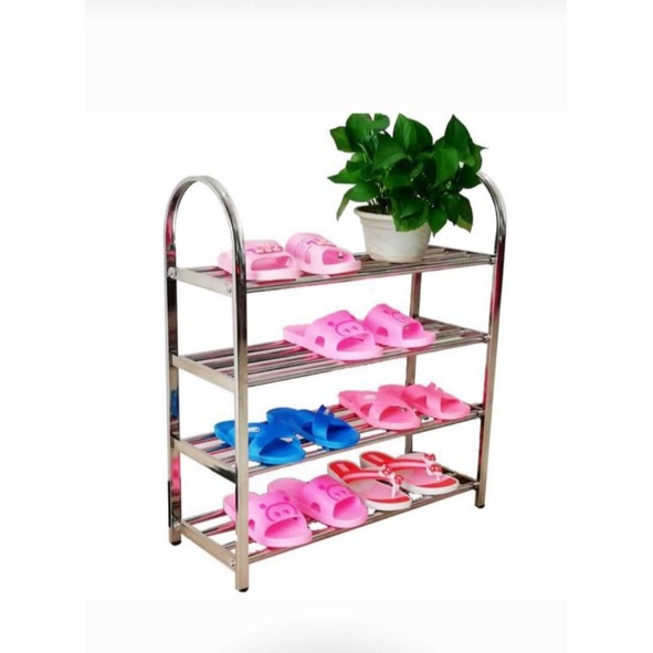 Rak sepatu stainless steel susun 4