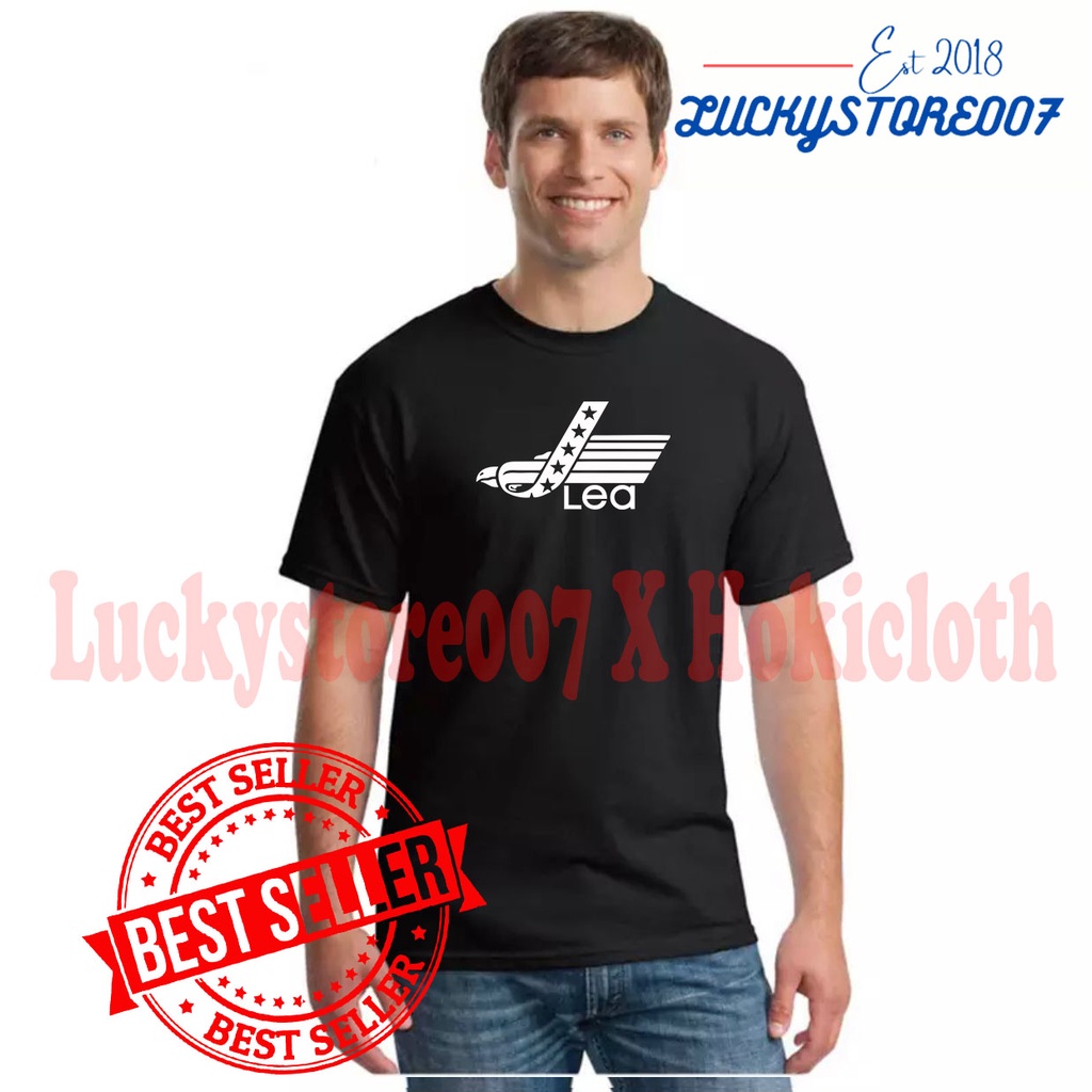 PROMO COD....Baju Kaos Distro LEA Text PUTIH Lengan Pendek Premium Quality