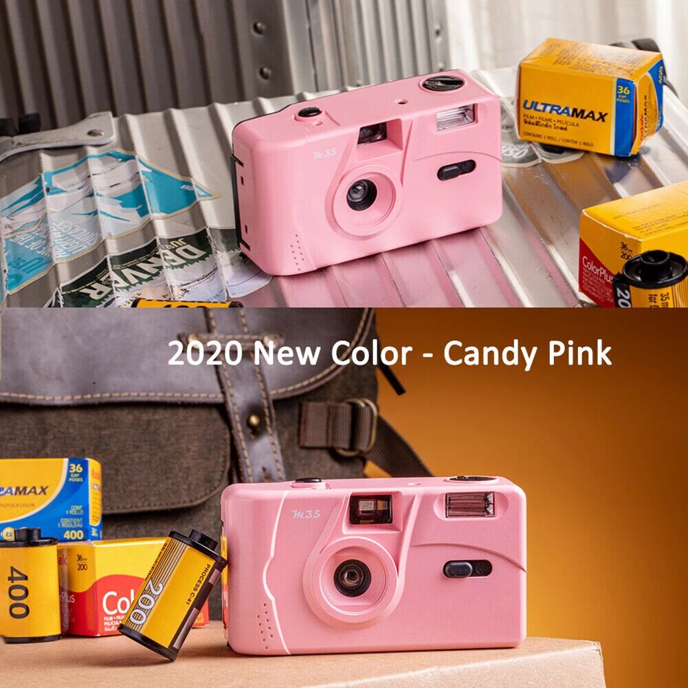 Kodak Film Camera M35 Kamera Film Fotografi Retro - Kuning - Ungu- Hijau - MERAH- PINK Film Analog Camera