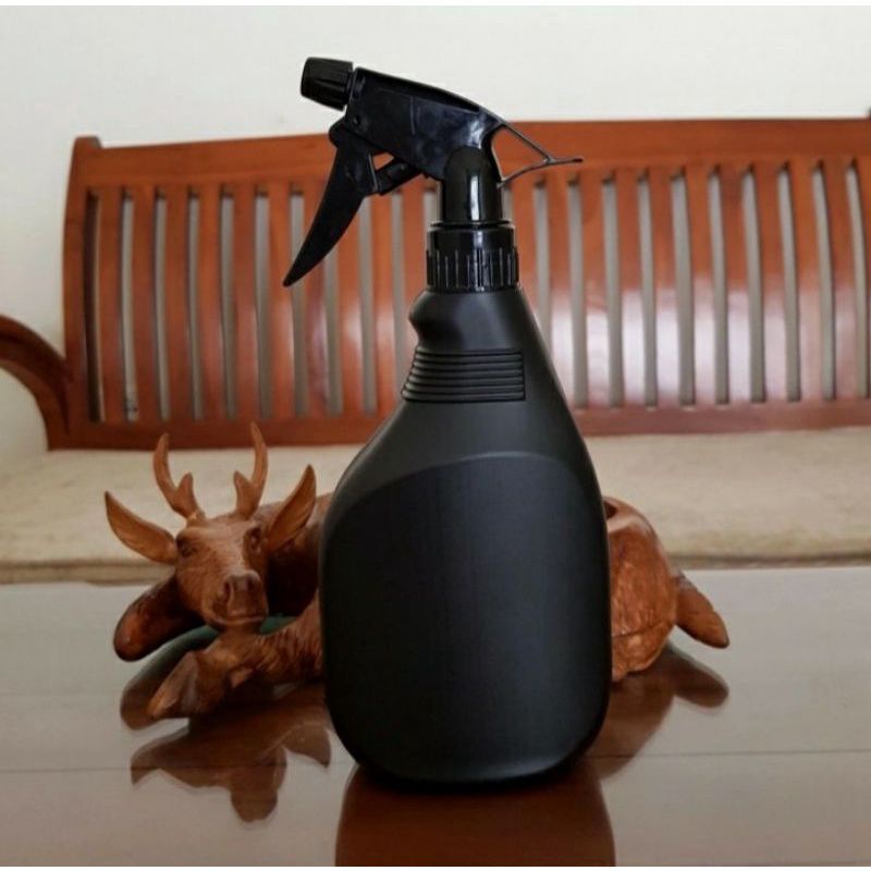 BOTOL SPRAY LAUNDRY HDPE HITAM 500ML / BOTOL KISPRAY / BOTOL SPRAY