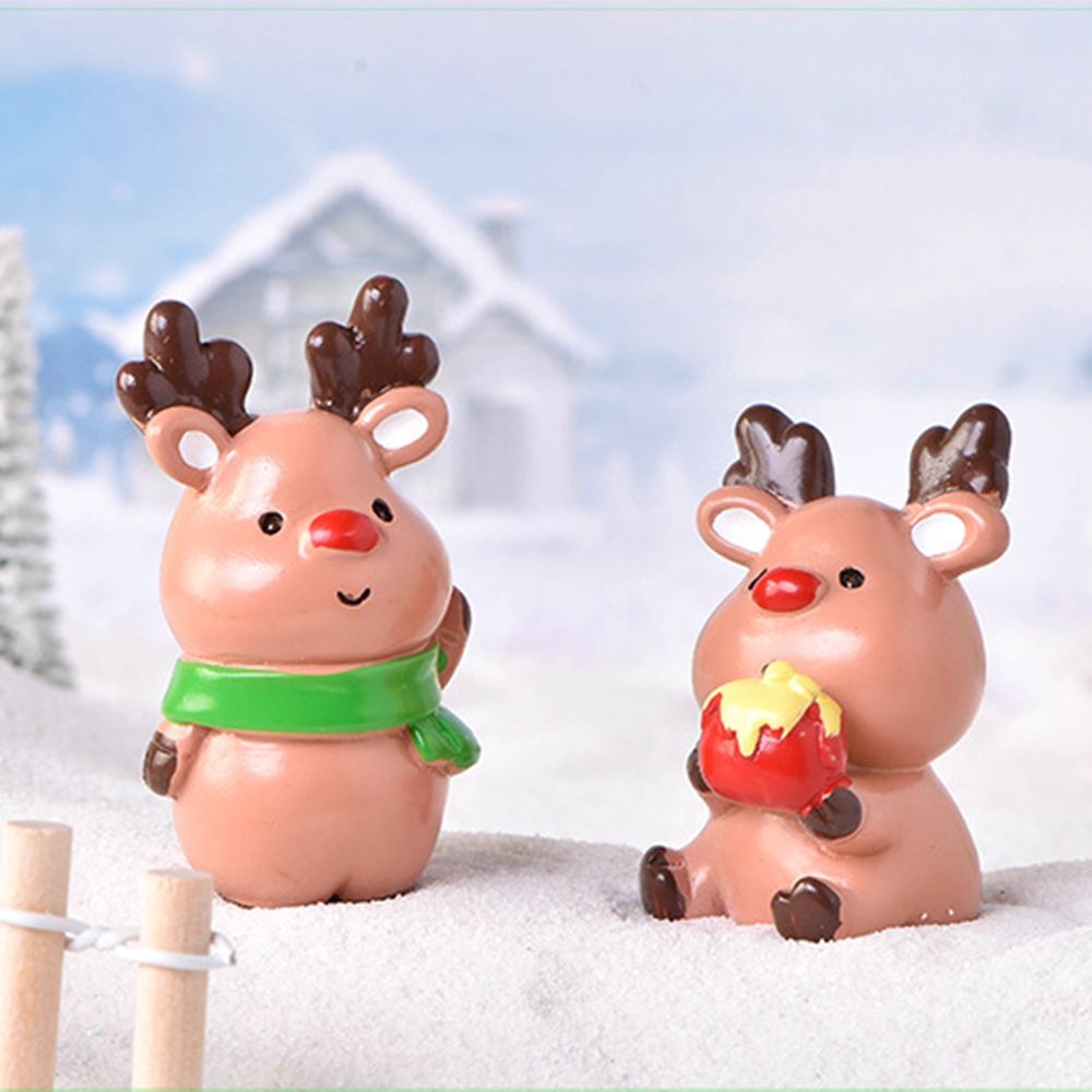 REBUY Muti-style Elk  Decoration Creative Christmas Decoration Micro Landscape Christmas Gifts Holiday Decorations DIY Elk Series Figurines Christmas Decor Decoration Supplies