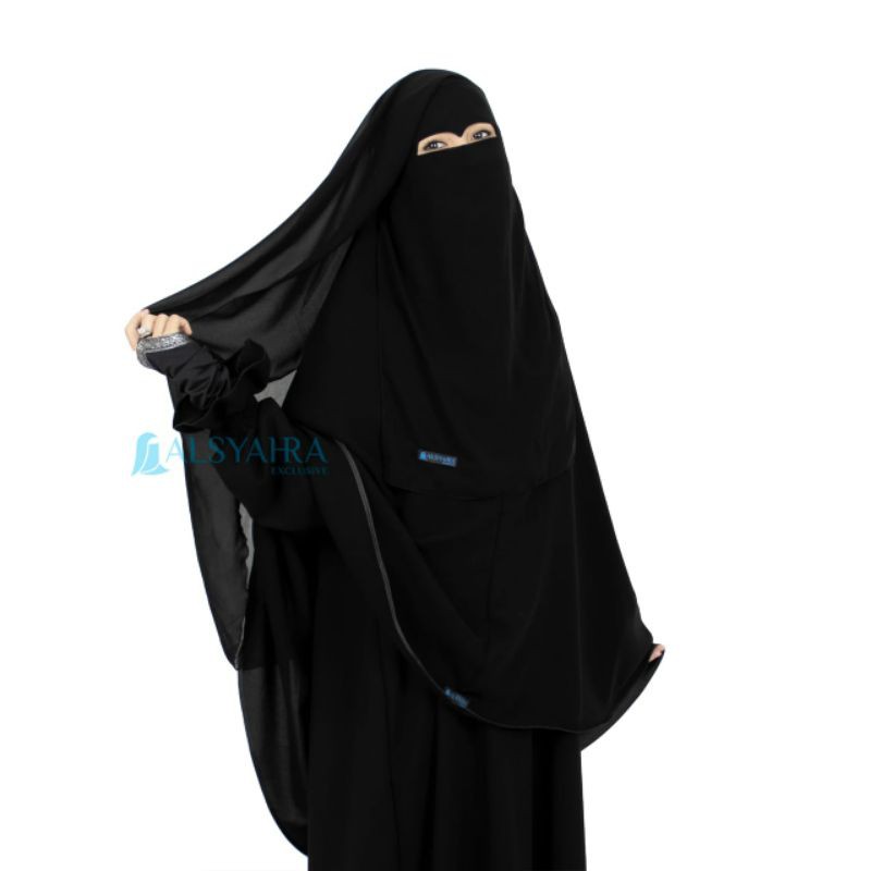 Niqab Yaman Eagle Eyes SiFon Jetblack Alsyahra Exclusive