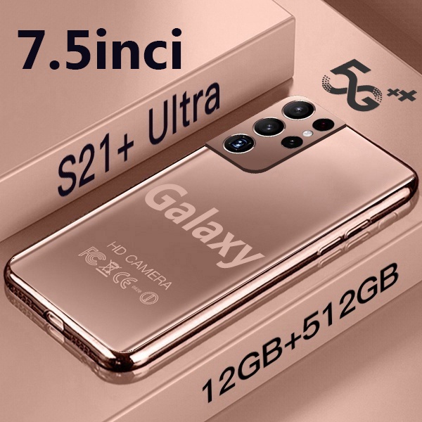 【COD】Galaxy S21 Ultra 7.5Inci Hp Smartphone RAM 12GB+512GB Handphone Murah Promo Gratis Ongkos Kirim cuci gudang Android ponsel