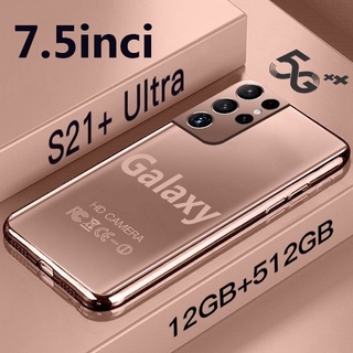 【COD】Galaxy S21 Ultra 7.5Inci Hp Smartphone RAM 12GB+512GB Handphone Murah Promo Gratis Ongkos Kirim cuci gudang Android ponsel