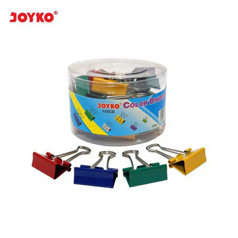 

Joyko Binder Clip Penjepit Kertas Warna 155 CD Isi 24 pcs