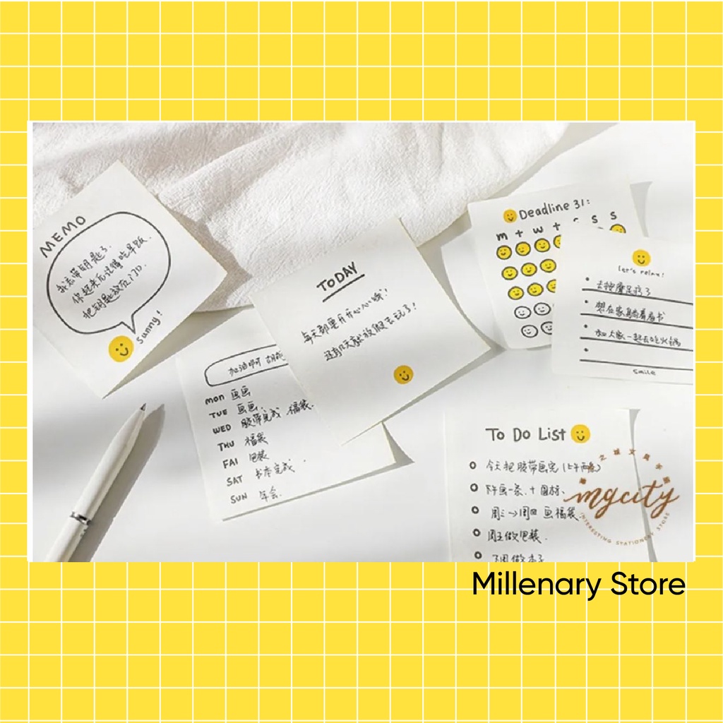 [cruell] Memopad Note pad Yellow kuning imut isi 50 lembar-8