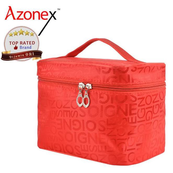 gfec tas murah tas travel tas make up pouch kosmetik beauty case tas mini - red rose apuh